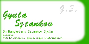 gyula sztankov business card